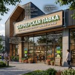 Вывеска для фермерской лавки на композитной подложке