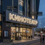 Вывеска для кинотеатра на композитной подложке