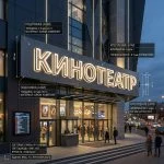 Вывеска для кинотеатра на композитной подложке