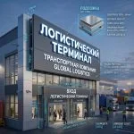 Вывеска для логистического терминала на композитной подложке