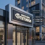 Вывеска для магазина оптики на композитной подложке