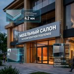 Вывеска для мебельного салона на композитной подложке