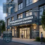 Вывеска для медицинской клиники на композитной подложке