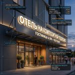 Вывеска для отеля на композитной подложке