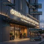 Вывеска для отеля на композитной подложке