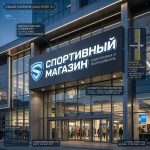 Вывеска для спортивного магазина на композитной подложке