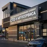 Вывеска для СТО и автосервиса на композитной подложке