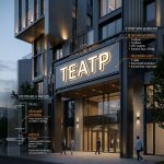 Вывеска для театра на композитной подложке