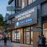 Вывеска для туристического агентства на композитной подложке