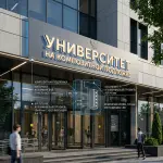 Вывеска для университета на композитной подложке