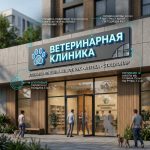 Вывеска для ветеринарной клиники на композитной подложке