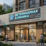 Вывеска для ветеринарной клиники на композитной подложке