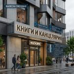 Вывеска «Книги и канцелярия» — Объемные световые буквы