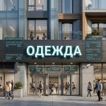 Вывеска «Одежда» — Объемные световые буквы