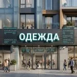 Вывеска «Одежда» — Объемные световые буквы