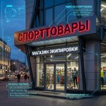 Вывеска «Спорттовары» — Объемные световые буквы