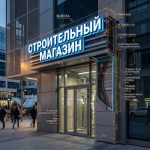 Вывеска «Строительный магазин» — Объемные световые буквы