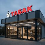 Световая крышная установка (вывеска) для табачного магазина (и вейп-шопа)