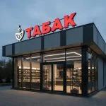 Световая крышная установка (вывеска) для табачного магазина (и вейп-шопа)