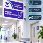Акриловый торцевой указатель на дистанционных держателях