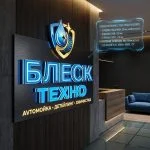 Интерьерная вывеска для автомойки с подсветкой