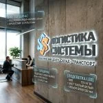 Интерьерная вывеска для логистического терминала с подсветкой