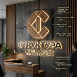 Интерьерная вывеска для мебельного салона с подсветкой