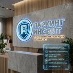 Интерьерная вывеска для парковки с подсветкой