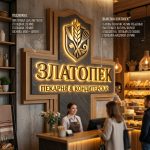 Интерьерная вывеска для пекарни и кондитерской с подсветкой