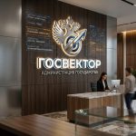Объемный логотип вывеска для Администрации с подсветкой