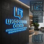 Объемный логотип вывеска для МФЦ с подсветкой