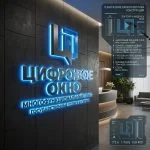 Объемный логотип вывеска для МФЦ с подсветкой