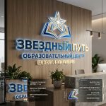 Объемный логотип вывеска для школы с подсветкой