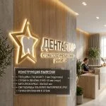 Объемный логотип вывеска для стоматологии с подсветкой