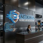 Вывеска для автомагазина с подсветкой