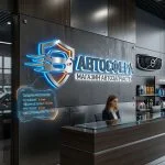 Вывеска для автомагазина с подсветкой