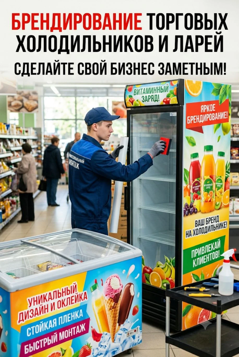брендирование холодильников Брендирование коммерческих холодильников и торгового оборудования — изображение 1