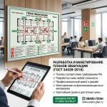 Разработка и макетирование планов эвакуации (ГОСТ 34428-2018)