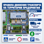 Стенд «Правила движения транспорта на территории предприятия»