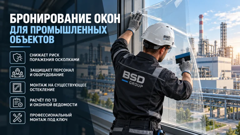 Бронирование окон и остекления промышленных объектов