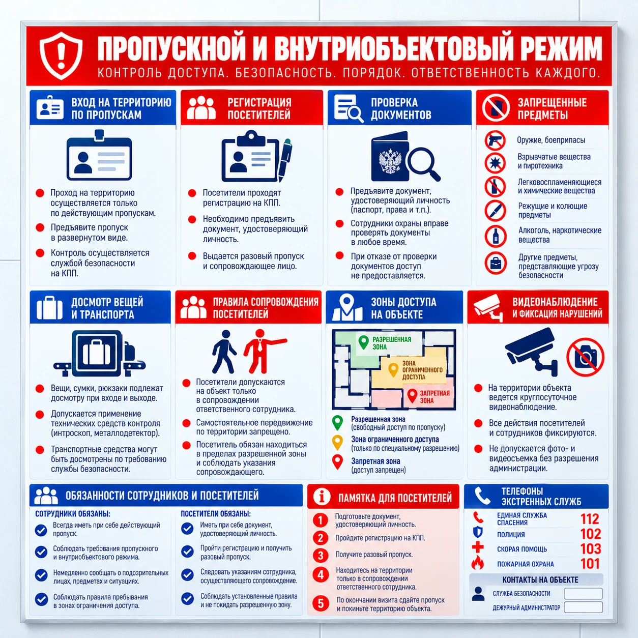 bsd-at-005-stend Стенд «Пропускной и внутриобъектовый режим» — изображение 1