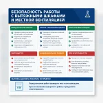 Стенд «Безопасность работы с вытяжными шкафами и местной вентиляцией»