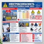 Стенд «Электробезопасность в электроустановках выше 1000 В»
