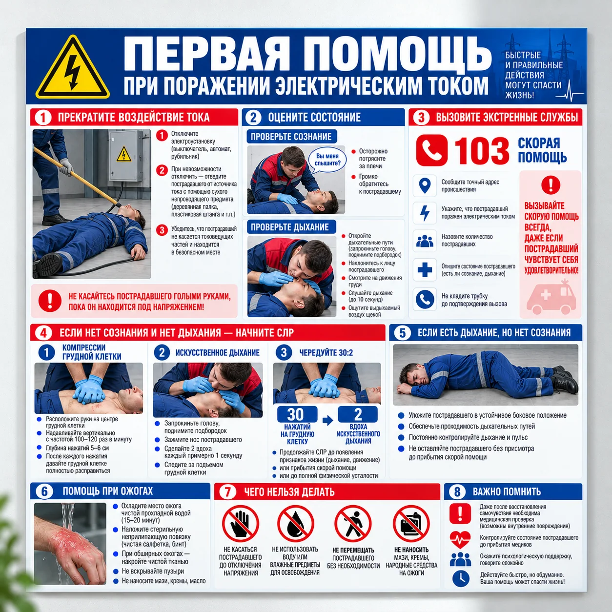 bsd-el-005-stend Стенд «Первая помощь при поражении электрическим током» — изображение 1