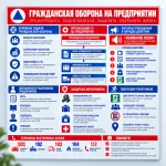 Стенд «Гражданская оборона на предприятии»