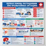 Стенд «Первая помощь пострадавшим при чрезвычайных ситуациях»