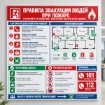 Стенд «Правила эвакуации людей при пожаре»