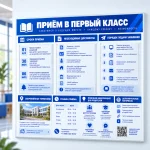 Информационный стенд «Приём в первый класс»