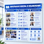 Информационный стенд «Школьная жизнь и объявления»