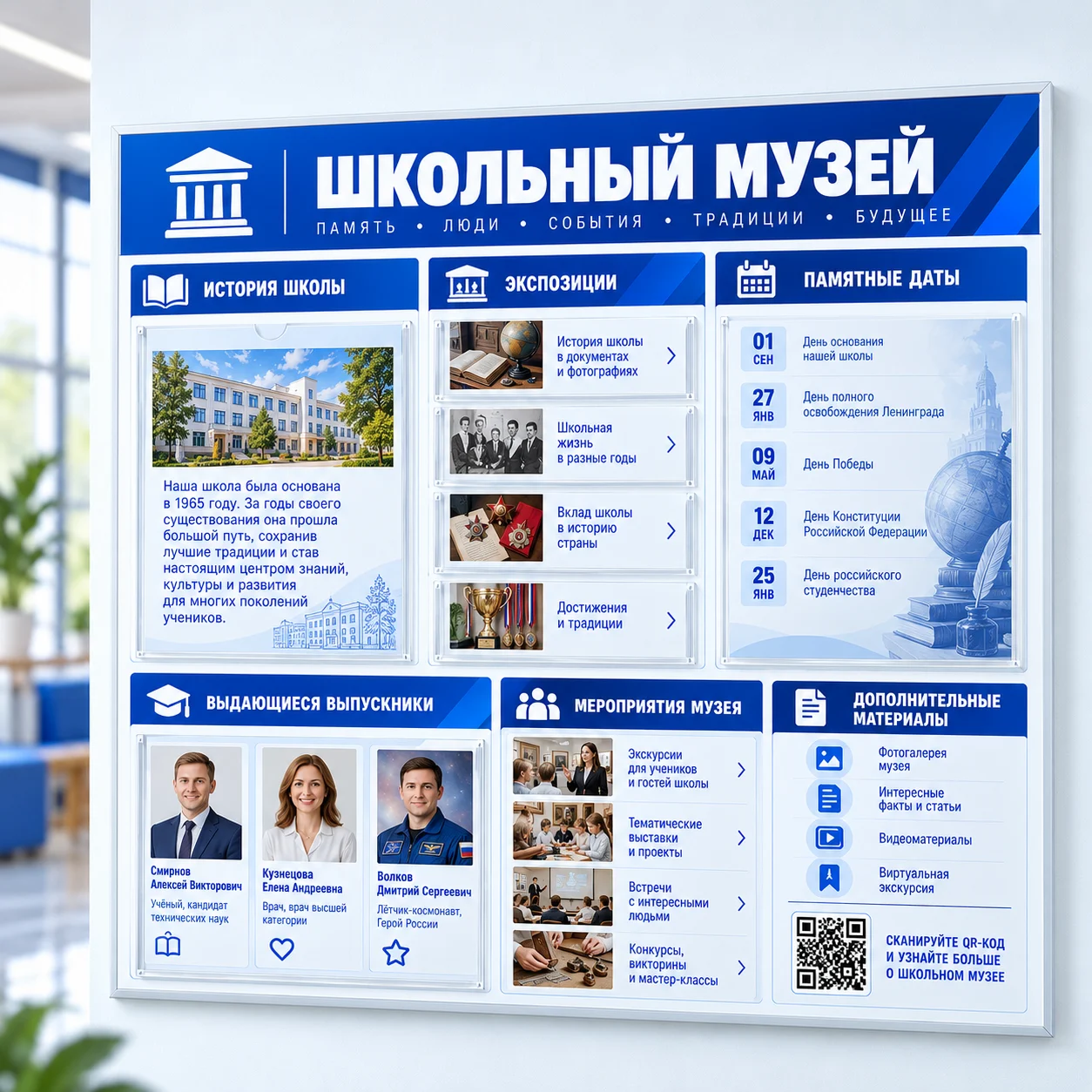 BSD-SCH-010 Информационный стенд «Школьный музей» — изображение 1